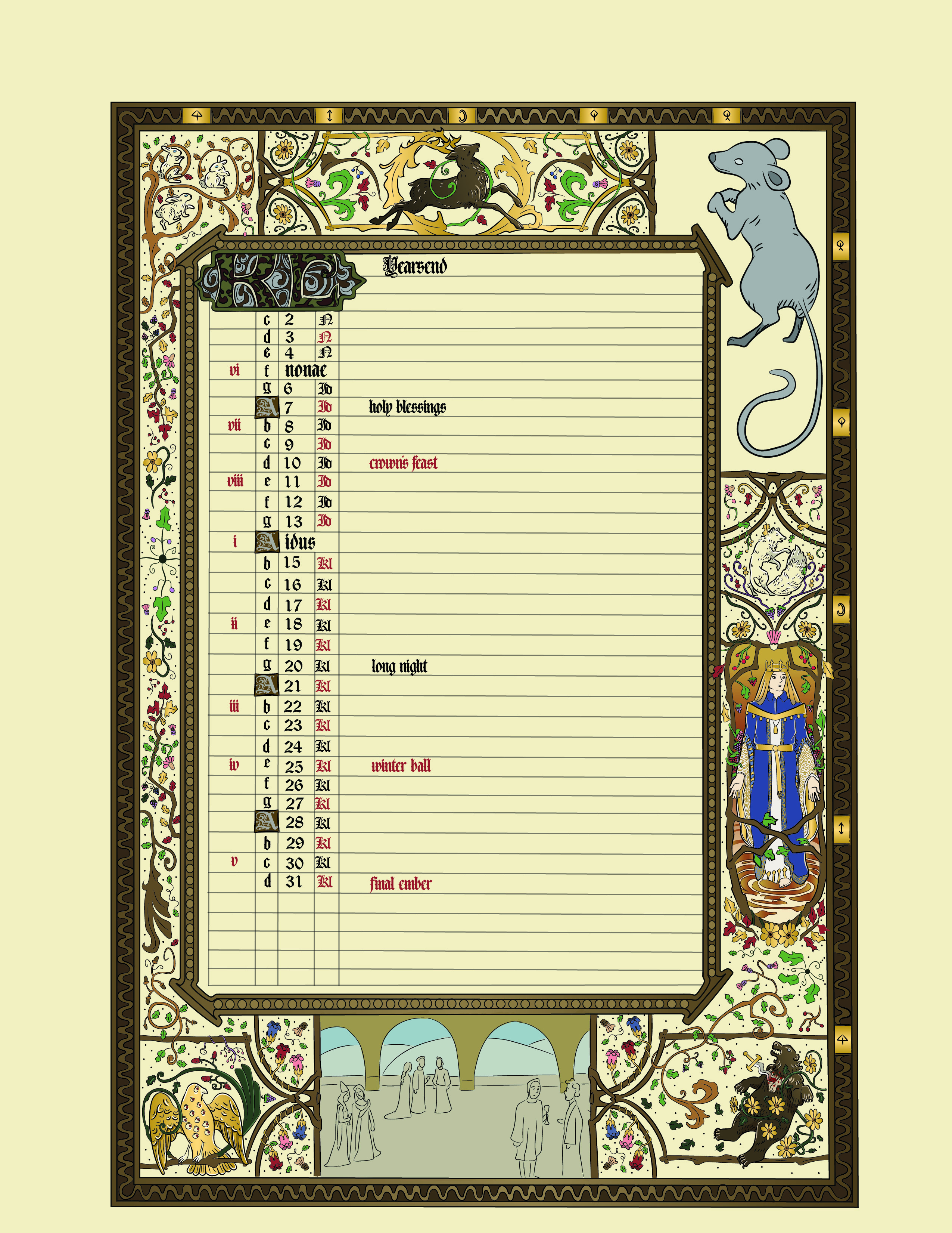 December calendar design